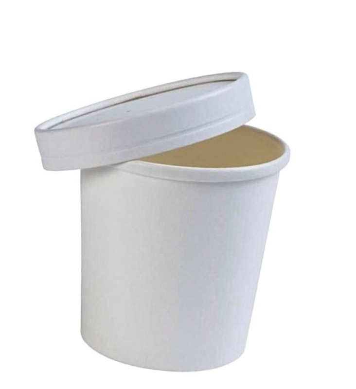 Бумажный контейнер для супа ECO SOUP 16w белый 445 мл