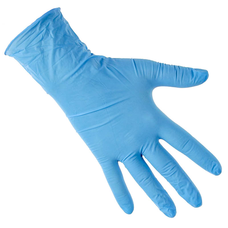 Перчатки нитриловые XL неопудренные голубые 1-1000
