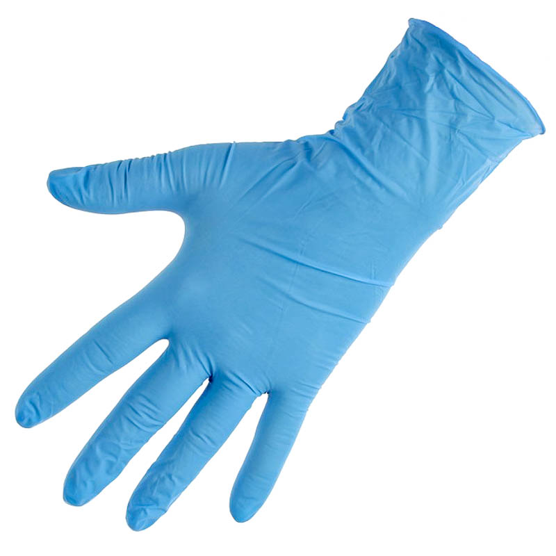 Перчатки нитриловые L неопудренные голубые 1-1000