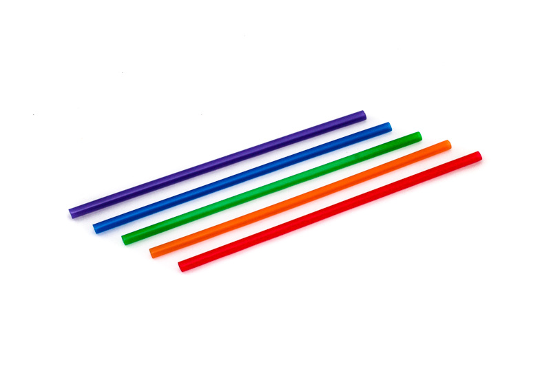 Трубочки для коктейлей цветные 8 мм х 24 см 250 штук