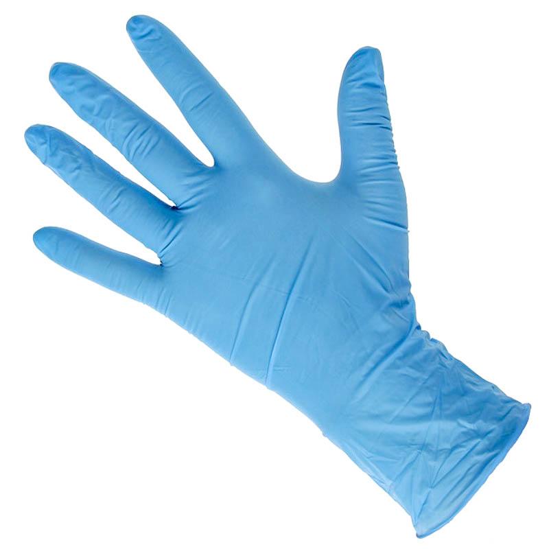Перчатки нитриловые M голубые Benovy неопудренные 100 шт 1-1000