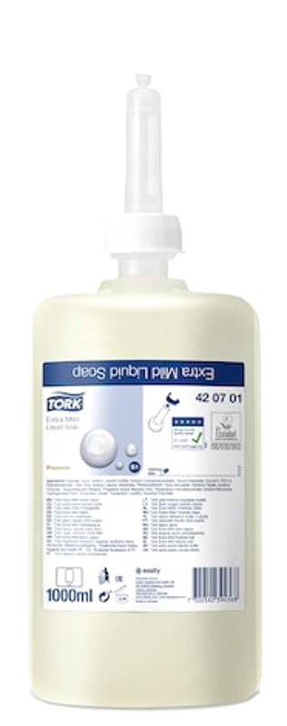 Мыло жидкое TORK Premium 1л белое 420701 без запаха 1 шт*уп 1-6