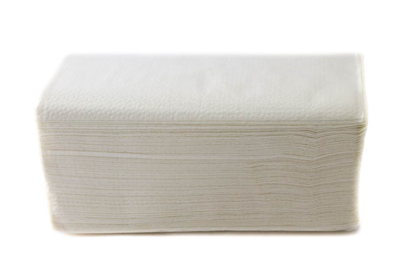 Бумажные полотенца листовые V-сложения 1-слой белые 200 шт 1-20