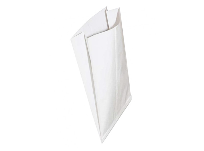 Пакет бумажный 200х70х300 мм белый плоск дно ламинированный 1-1500