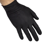 Перчатки нитриловые XL черные неопудренные 100 шт 1-10