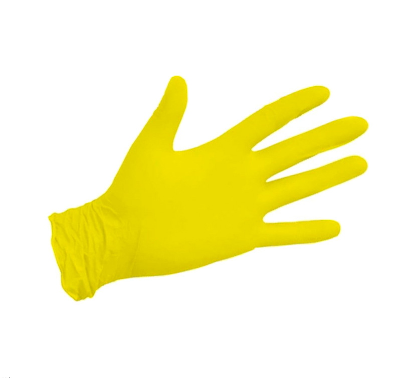 Перчатки нитриловые NitriMax неопудренные желтые размер M 1-100-1000