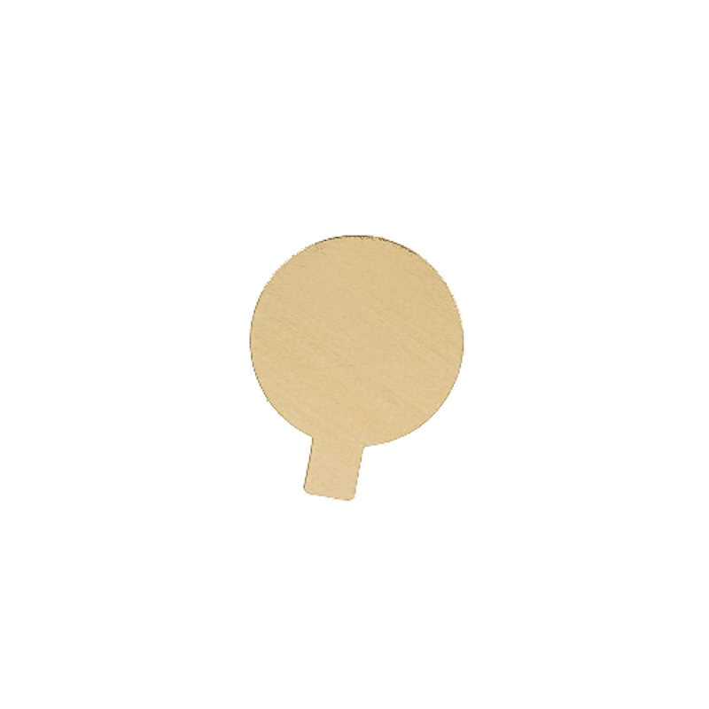 Картонная подложка d-8 cм х 0,8 мм под торт с держателем золотая 1-100