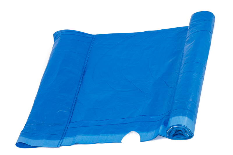Мешки  для мусора 120 л 110 х 70 см синие с завязками особо прочные 10 шт*рул 1-20