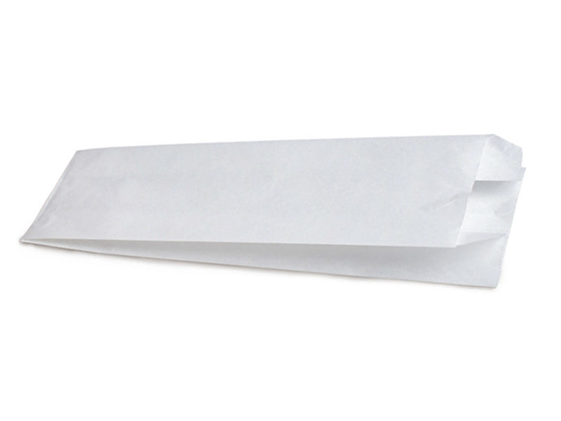 Пакет бумажный 17х9х6  белый ламинированный 1-3600