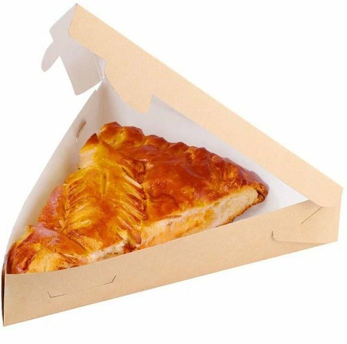 Коробка для кусочка пиццы и пирога ECO PIE крафт 200х200х180 мм, h-40 мм Коробка для кусочка пиццы и пирога ECO PIE крафт 200х200х180 мм, h-40 мм
