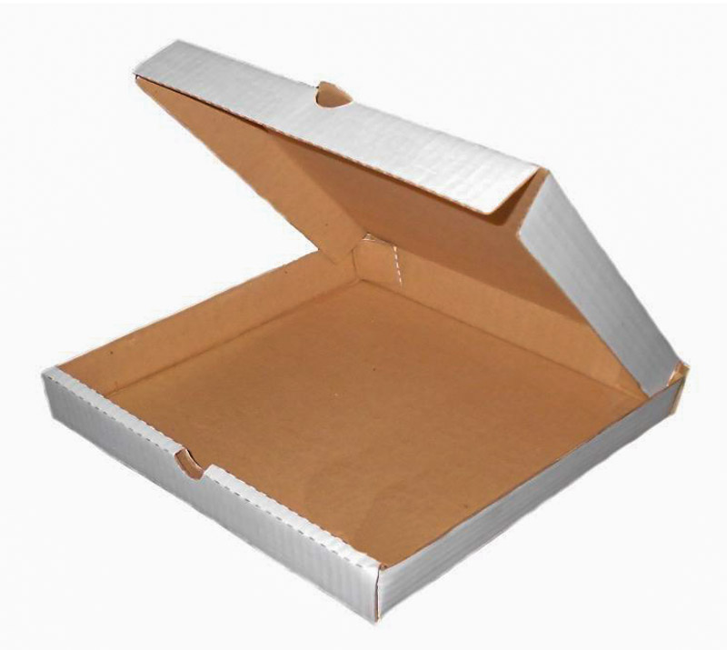 Коробка для пиццы белая 42 х 42 х 4 см Е 1-50