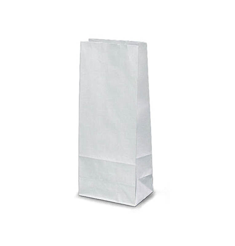Пакет бумажный ламинированный 30 х 19 х 6,5 см белый жиростойкий 1-1200