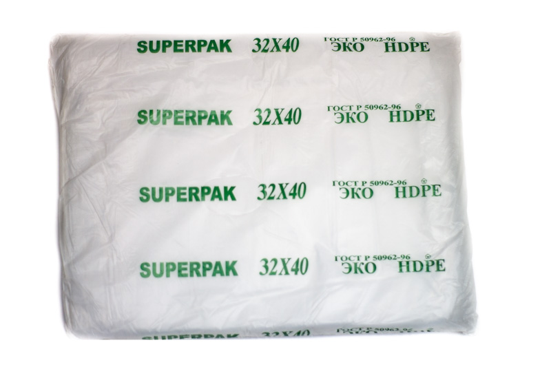 Пакет фасовочный ПНД Супер пак 32 х 40 см  прозрачный 1-10