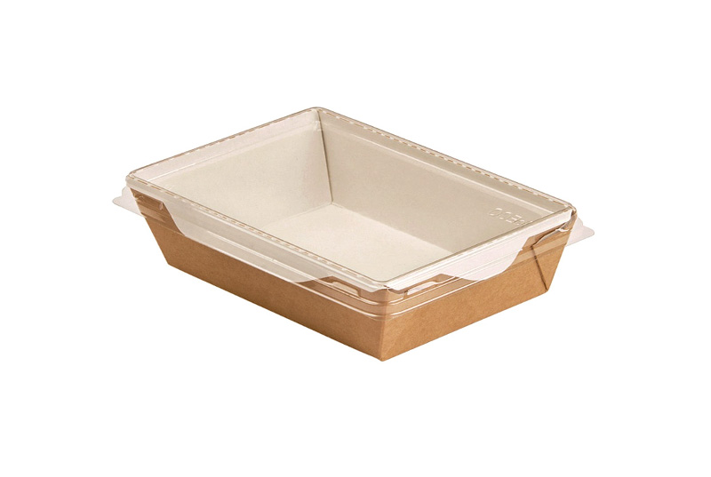 Бумажный контейнер с крышкой для салата ECO OpSalad 800 мл 1-200