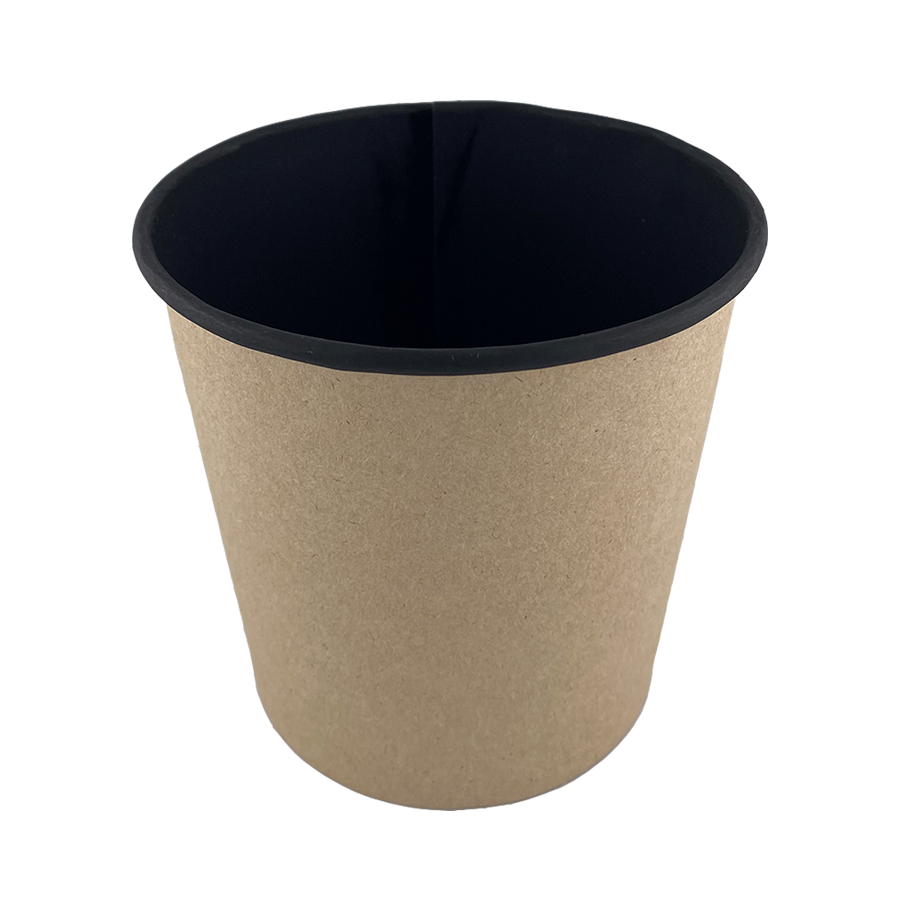 Бумажный контейнер 435 мл Round Bowl BLACK WOOD 500 для супа