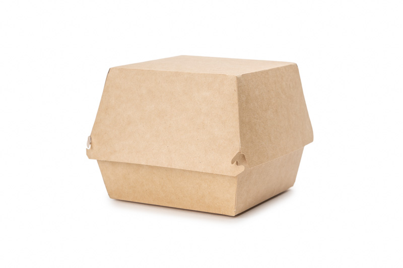 Упаковка ECO Burger для фаст-фуда 112х112х112 мм крафт 1-150