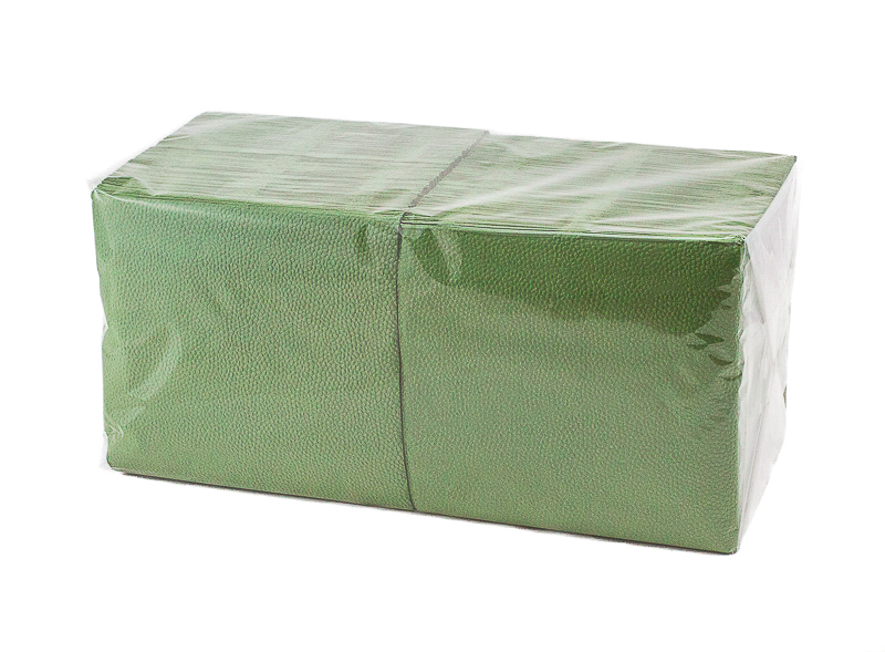 Салфетки бумажные  33х33 см  зеленые 1-слой  "А"  300 лист*уп,  1-9 