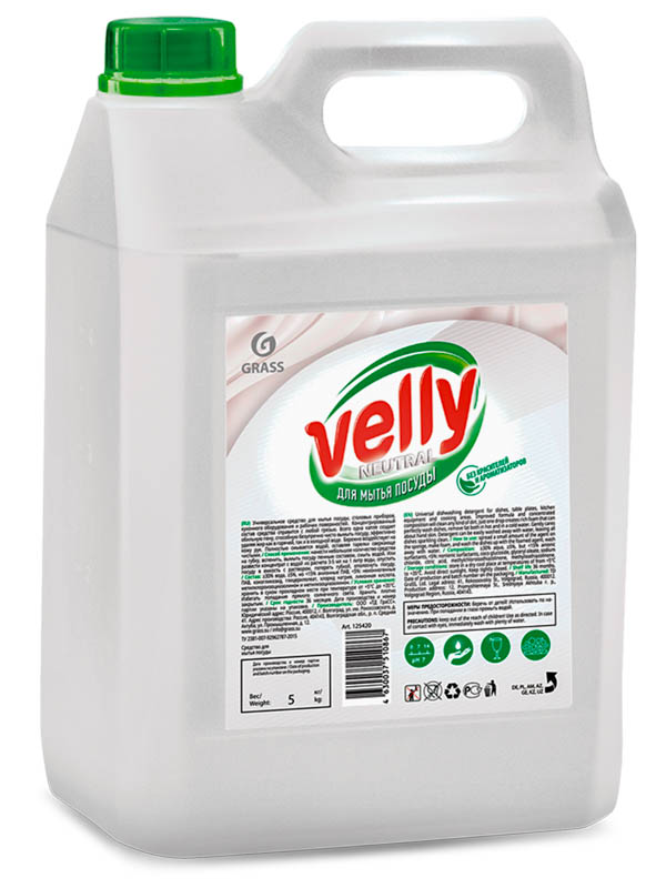 Средство GRASS Velly neutra 125420 для мытья посуды 5 л 1-4