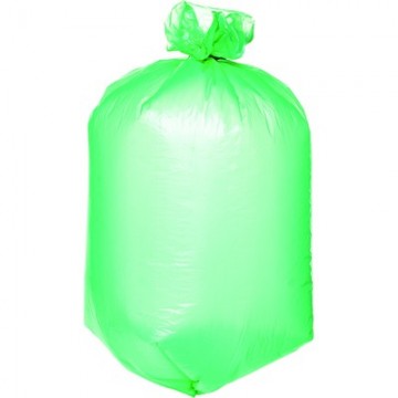 Мешки для мусора ПНД 120 литров 70x110 см 20 мкм зеленые 20 штук в рулоне