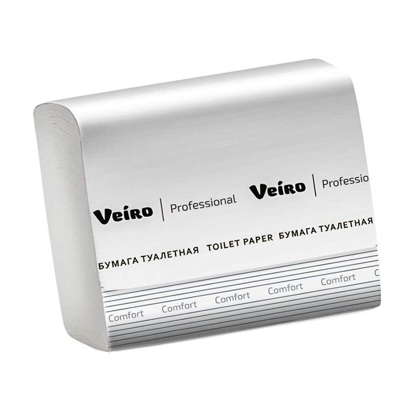 Туалетная бумага листовая  250 лист*уп 2-слоя белая Linia Viero TV201 1-30