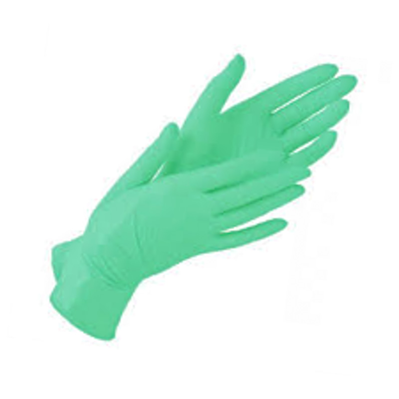 Перчатки нитриловые NitriMax неопудренные зеленые размер M 1-100-1000
