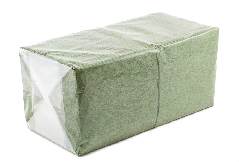 Салфетки бумажные  33х33 см  зеленые 2-сл 150л 1-9 