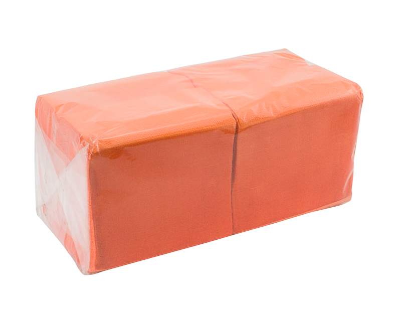 Салфетки бумажные 33х33 см оранжевые 1-слой "А" 300 лист*уп 1-9