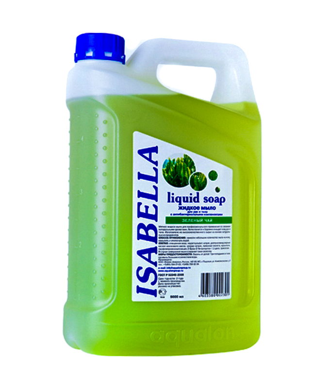 Мыло жидкое антибактериальное Изабелла 5 л зеленый чай АК 10-2301 1-4