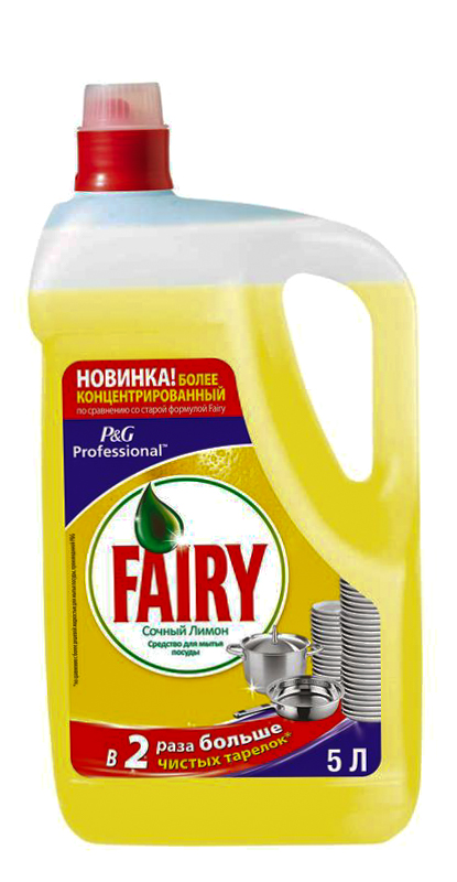 Fairy  средство для посуды 5 л Сочный лимон 1-1