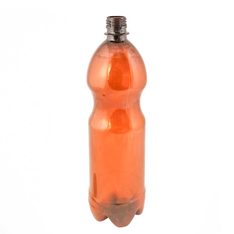 Бутылка пластиковая 1 л  коричневая с крышкой d 28 мм ПЭТ 1-60