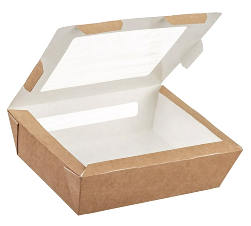 Бумажный контейнер с крышкой для салата OSQ SALAD 1000 мл 1-250
