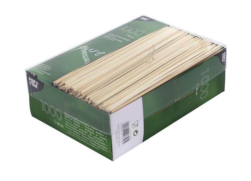 Шампуры для шашлыка бамбук 20 см 16658 "Pap Star" 1000 шт*уп 1-6