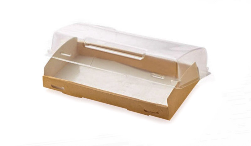 Бумажный салатник с крышкой ECO OpBox 600 мл