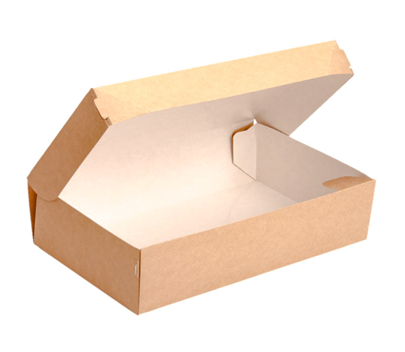 Упаковка для пирожных крафт ECO CAKE 1200 мл 150 х 100 х 85 1-250