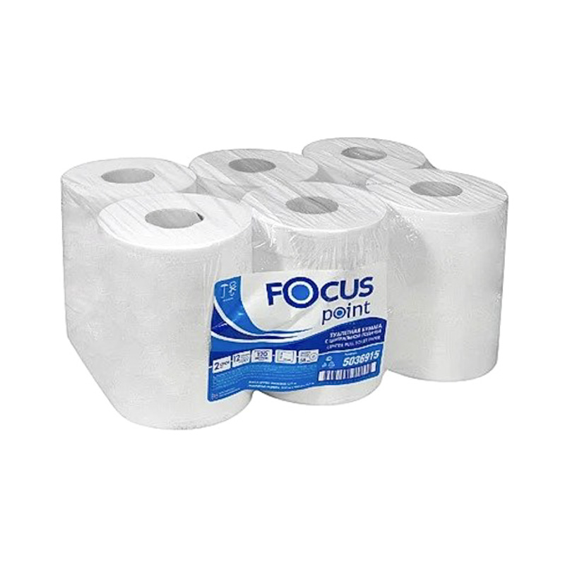 Туалетная бумага FOCUS POINT в рулоне 120 м 2-слоя 1-12