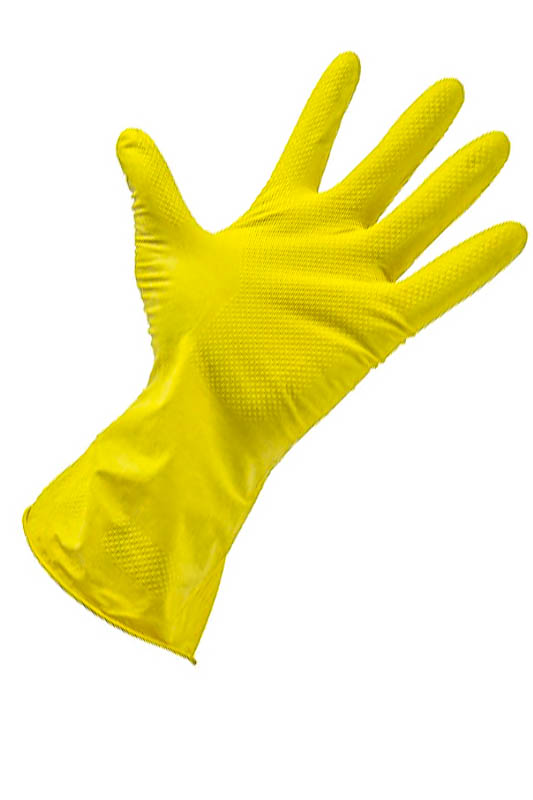 Перчатки латексные XL хозяйственные желтые 40 гр 1-240