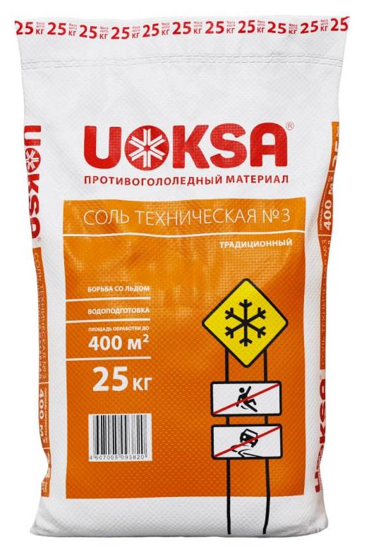 Реагент противогололедный UOKSA Техническая соль 25 кг 1-1