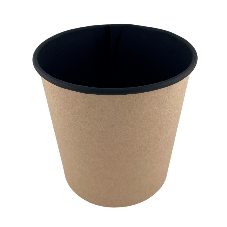 Бумажный контейнер 600 мл Round Bowl BLACK WOOD 700 для супа